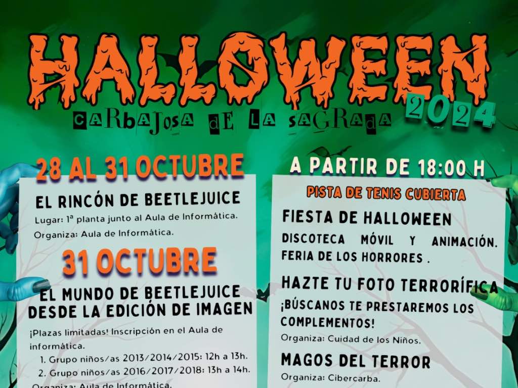 CARTEL HALLOWEEN 2024 EN CARBAJOSA