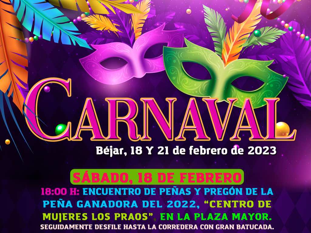 Cartel Carnaval 2023 en Béjar