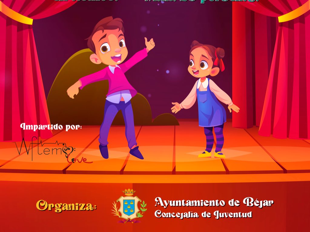 cartel taller teatro infantil centro de ocio 2023 Béjar